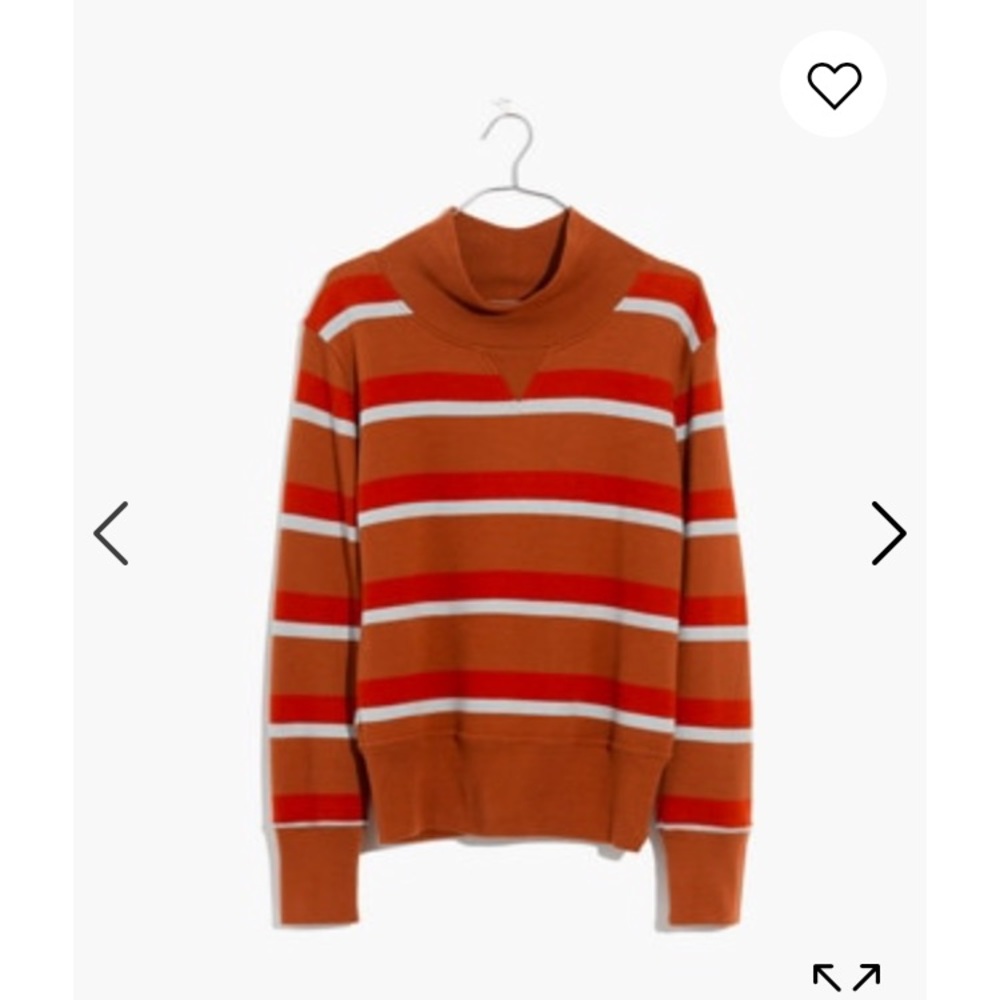 Madewell striped turtleneck sweatshirt